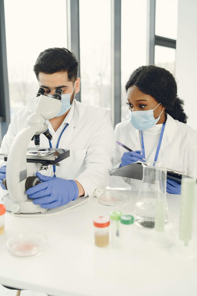 MBBS students in lab – Kyrgyzstan